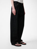 Marylebone Denim Pant in Black / White Weft