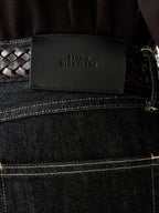 Marylebone Denim Pant in Black / White Weft