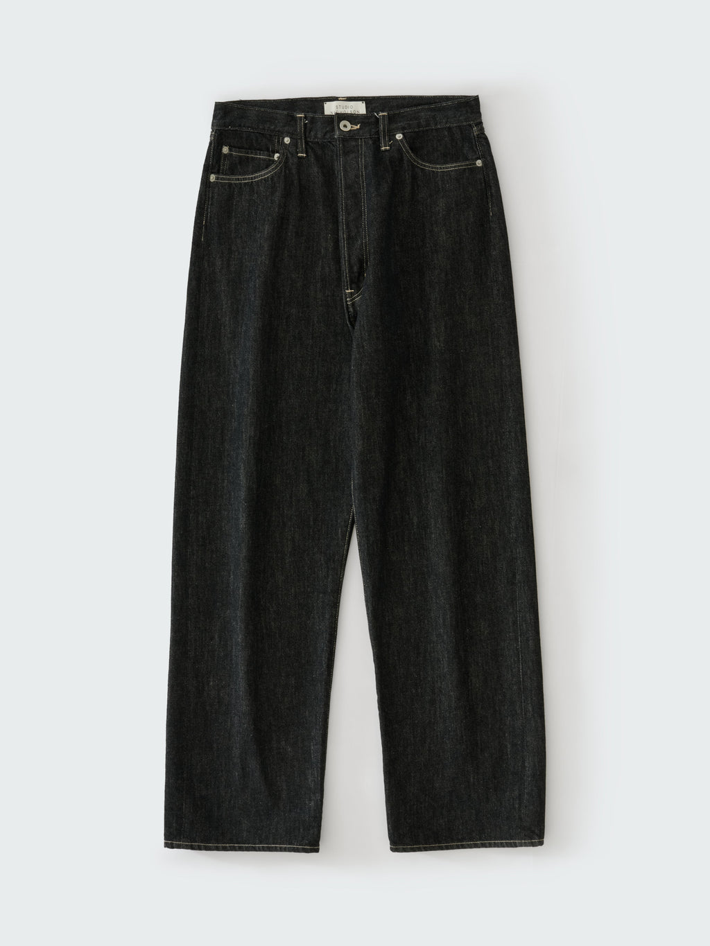 Marylebone Denim Pant in Black / White Weft