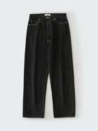 Marylebone Denim Pant in Black / White Weft