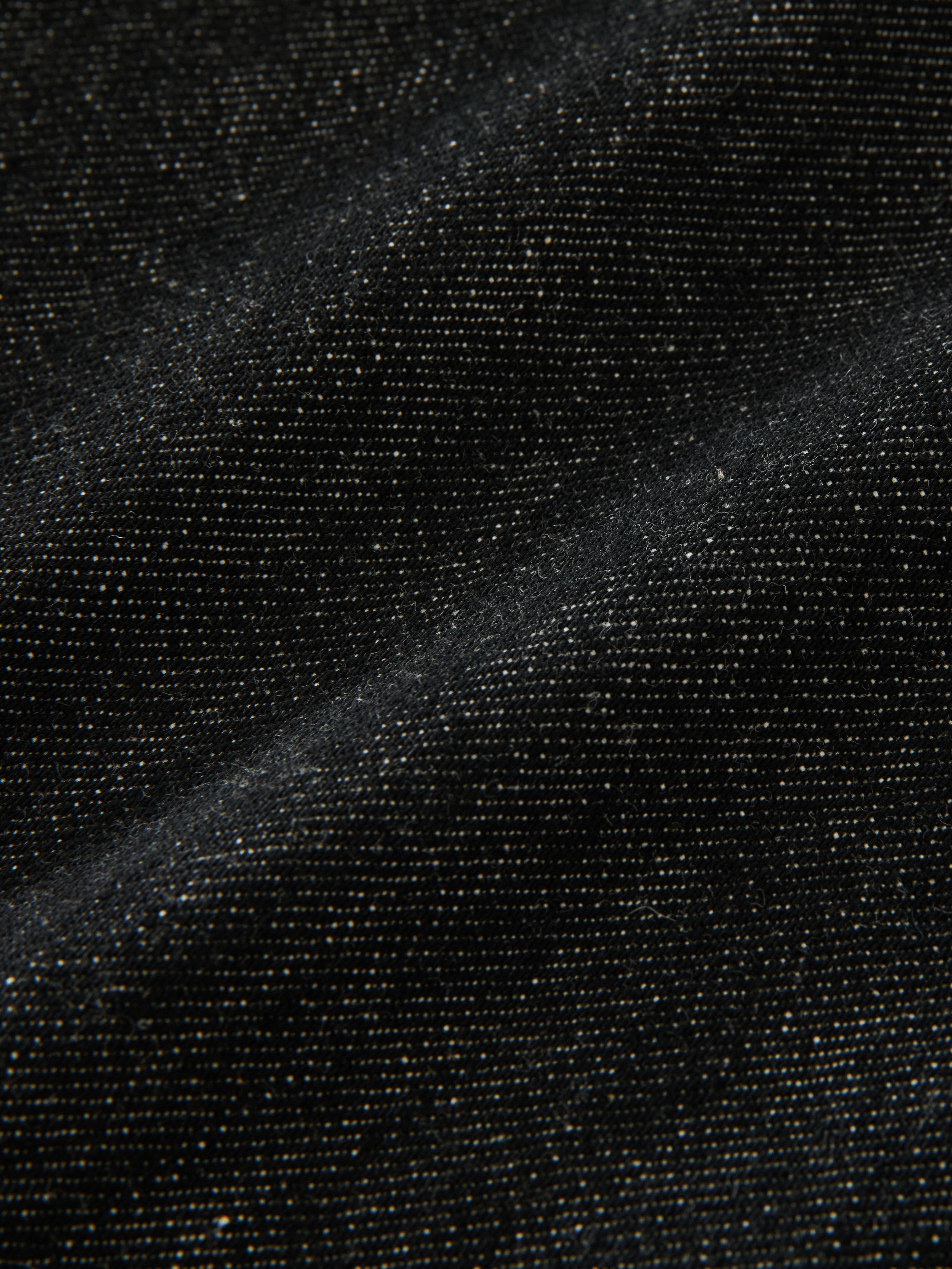 Marylebone Denim Pant in Black / White Weft