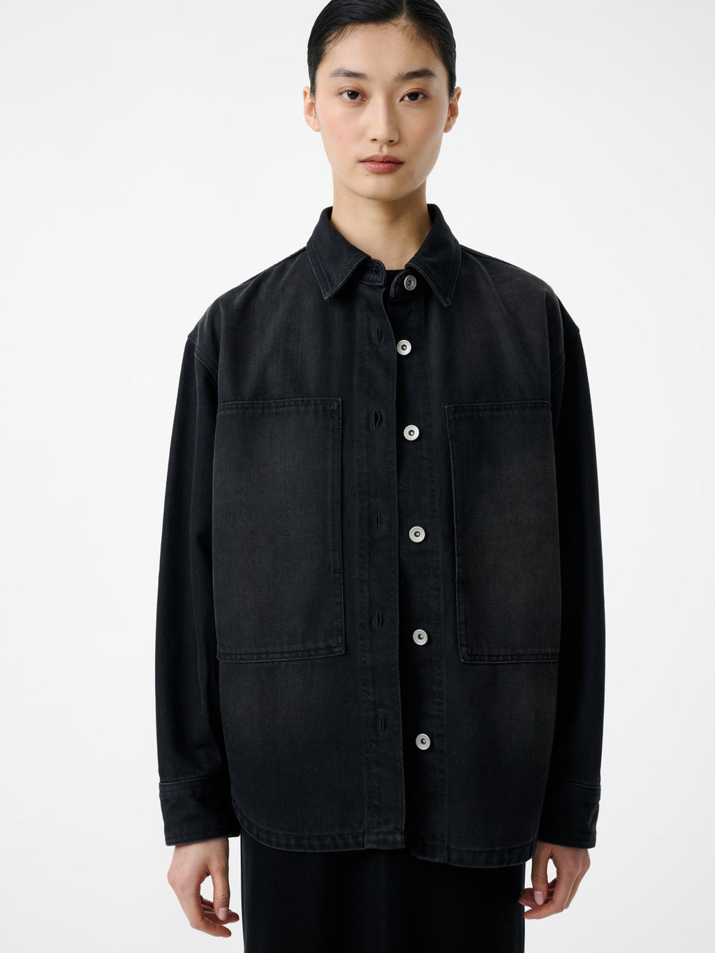 Paso Denim Shirt in Faded Black Wash