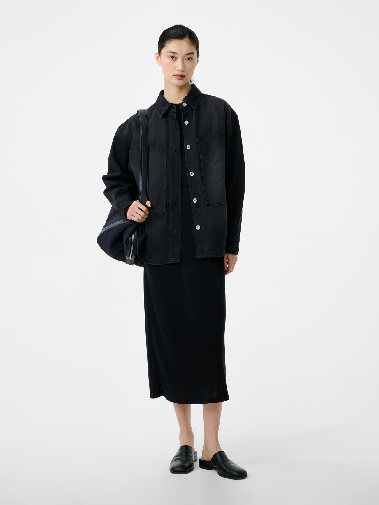 Paso Denim Shirt in Faded Black Wash