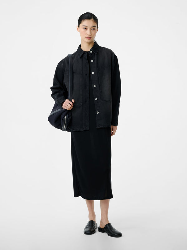Paso Denim Shirt in Faded Black Wash