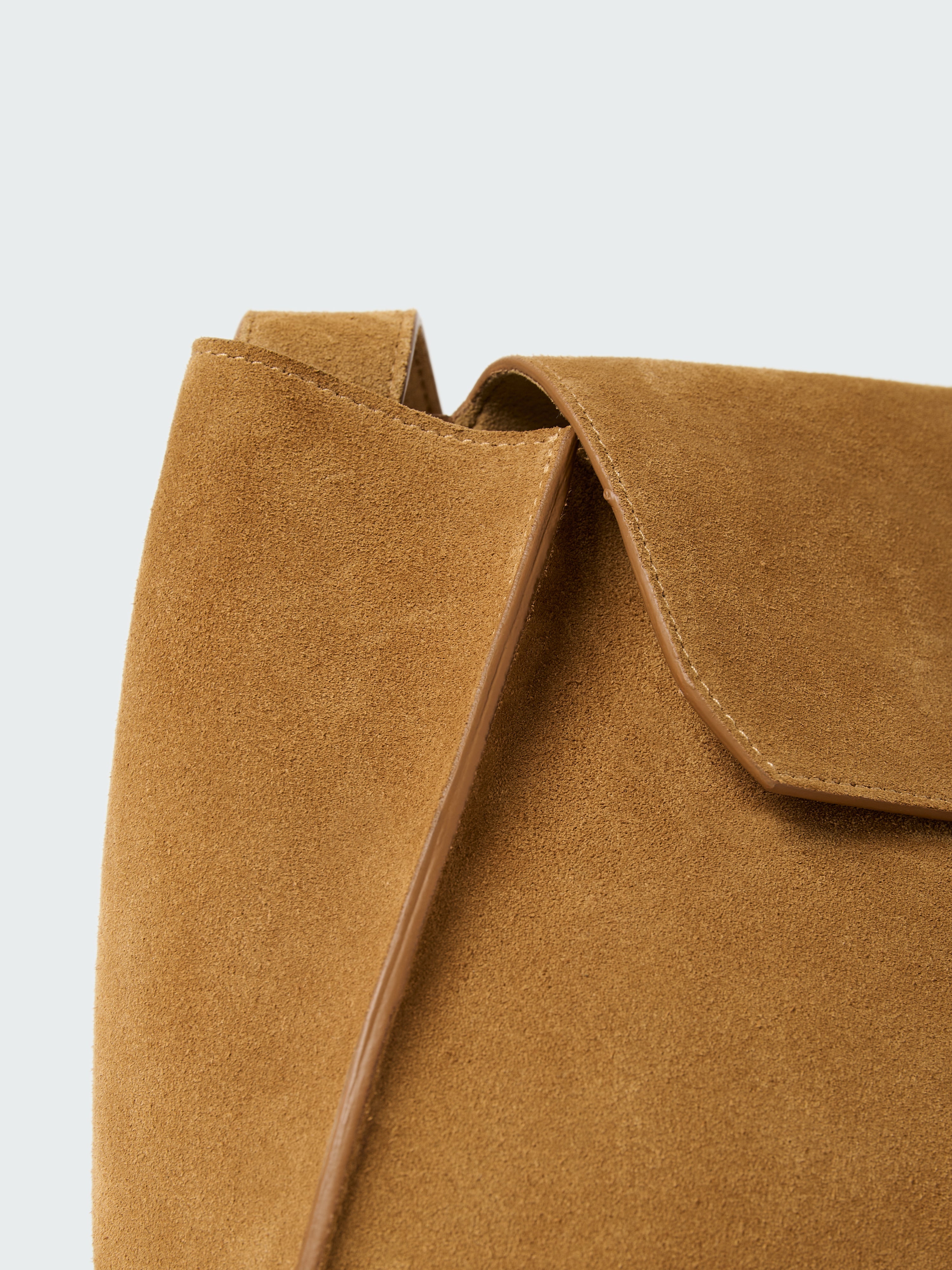 Shiboru Suede Bag in Sand